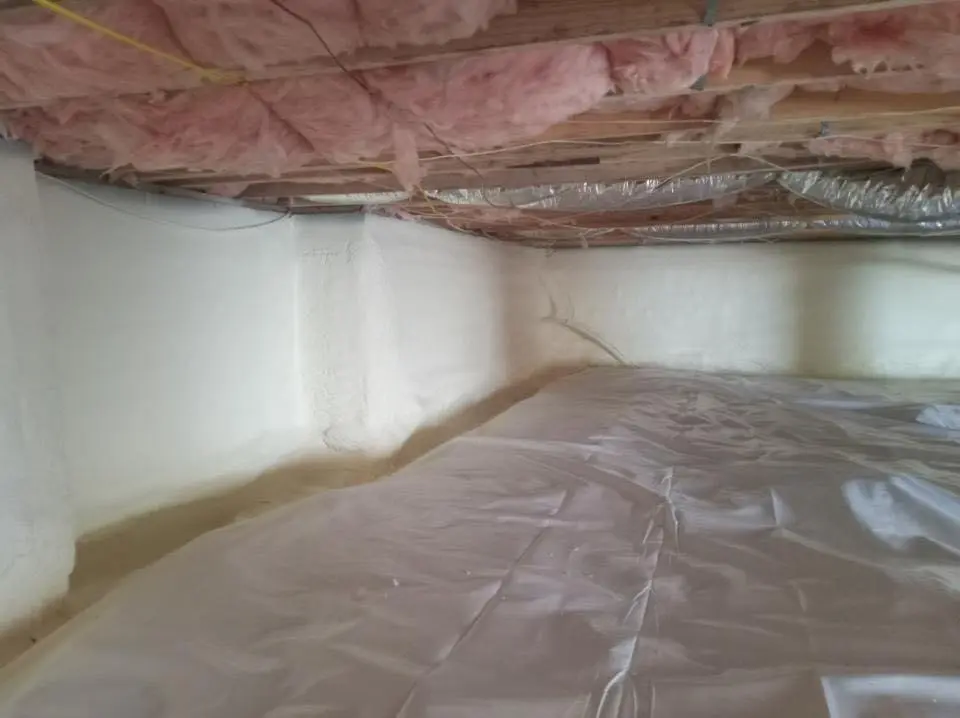 Crawl space encapsulation with closed-cell spray foam for Metal Roof Coating in Ontario